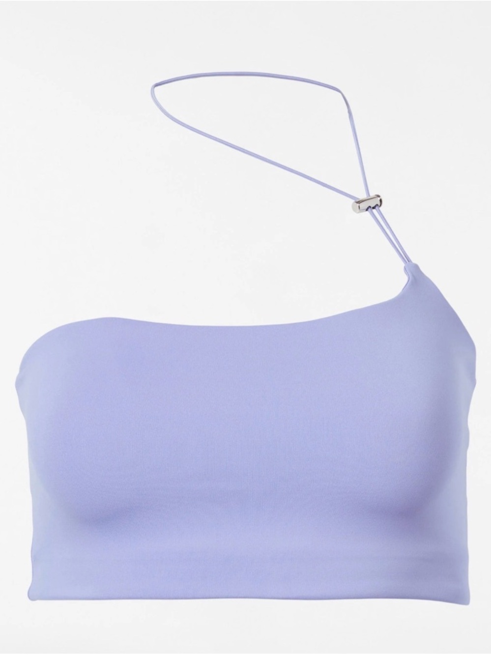 One-Shoulder Lavender Crop Top